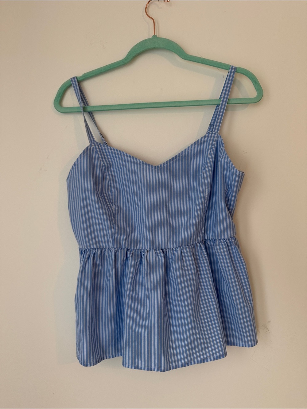 New with tags Old Navy Blue and White Striped Peplum Cami
